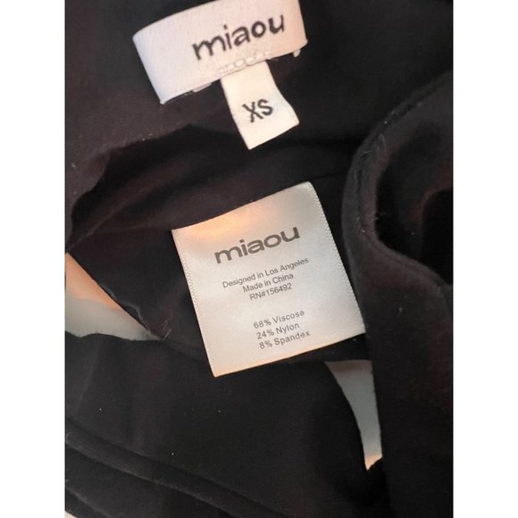 Miaou Shirt Womens XS Elvis Top Black One Shoulder Cropped Tank Party Evening - Picture 5 of 5